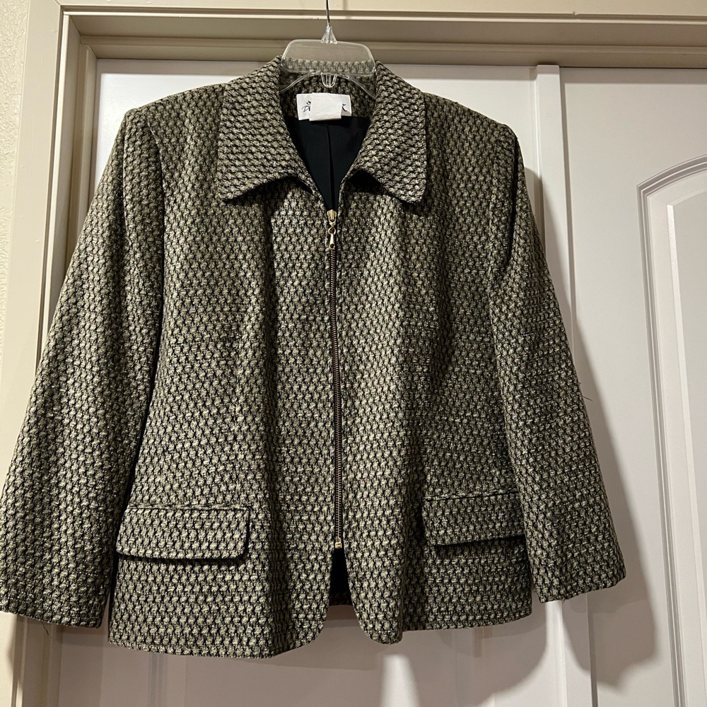 Vintage D’Oraz Zipper Blazer Size 14